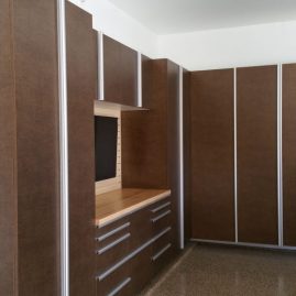 Garage Cabinets With Extruded Handles in Lafayette